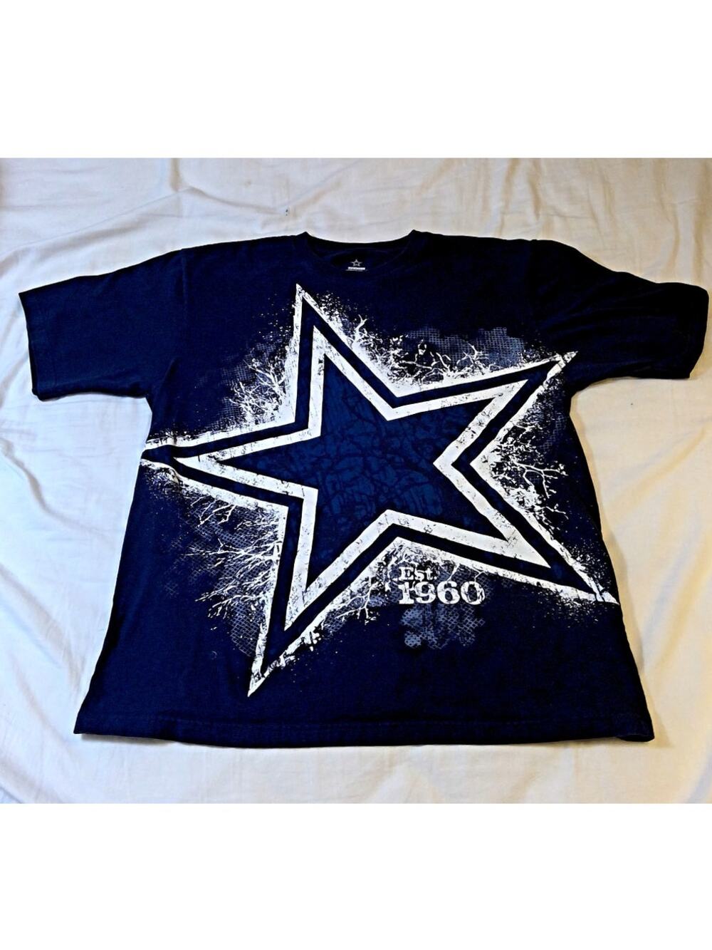 Dallas Cowboys 1960 Star Logo T Shirt Large Blue NFL